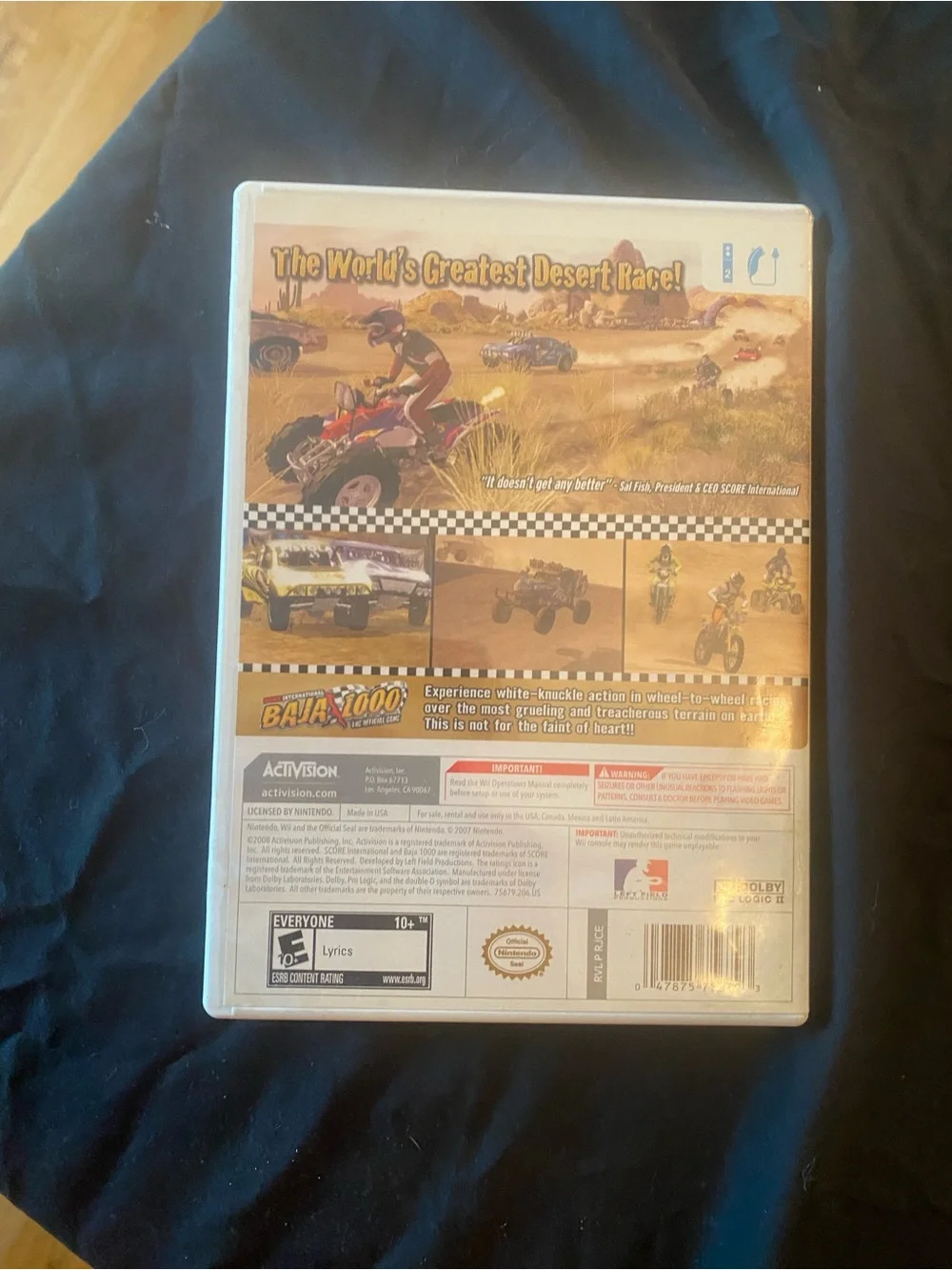 Baja 1000 Wii Game - Brown Cover